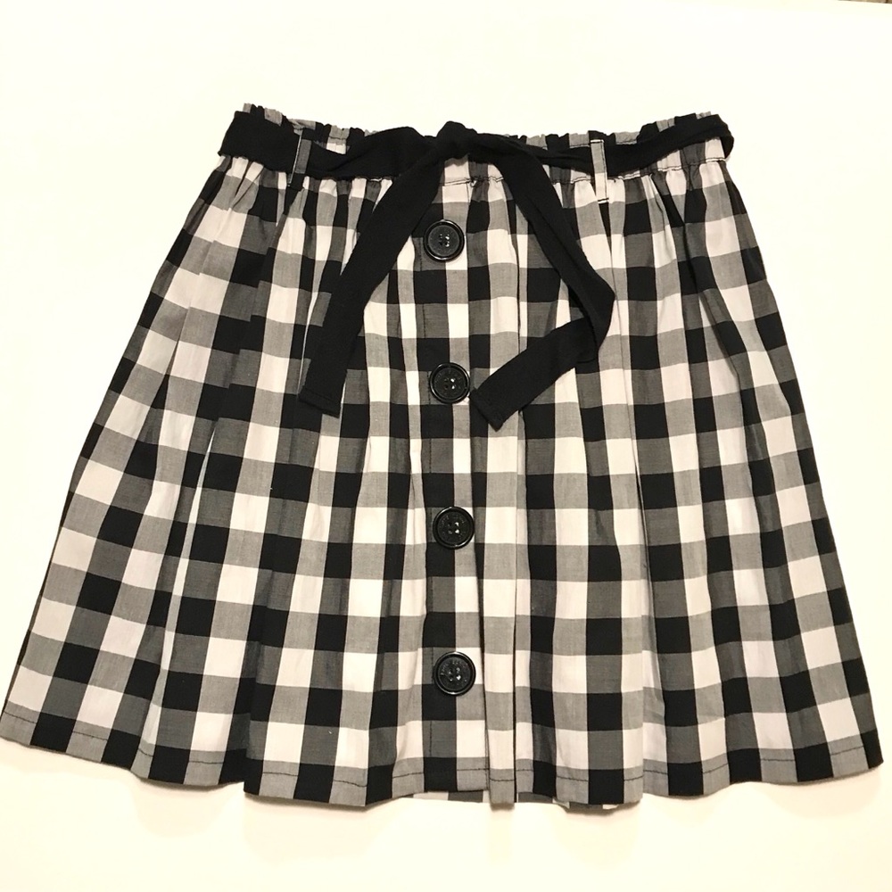 KATE SPADE Gingham A-line Skirt